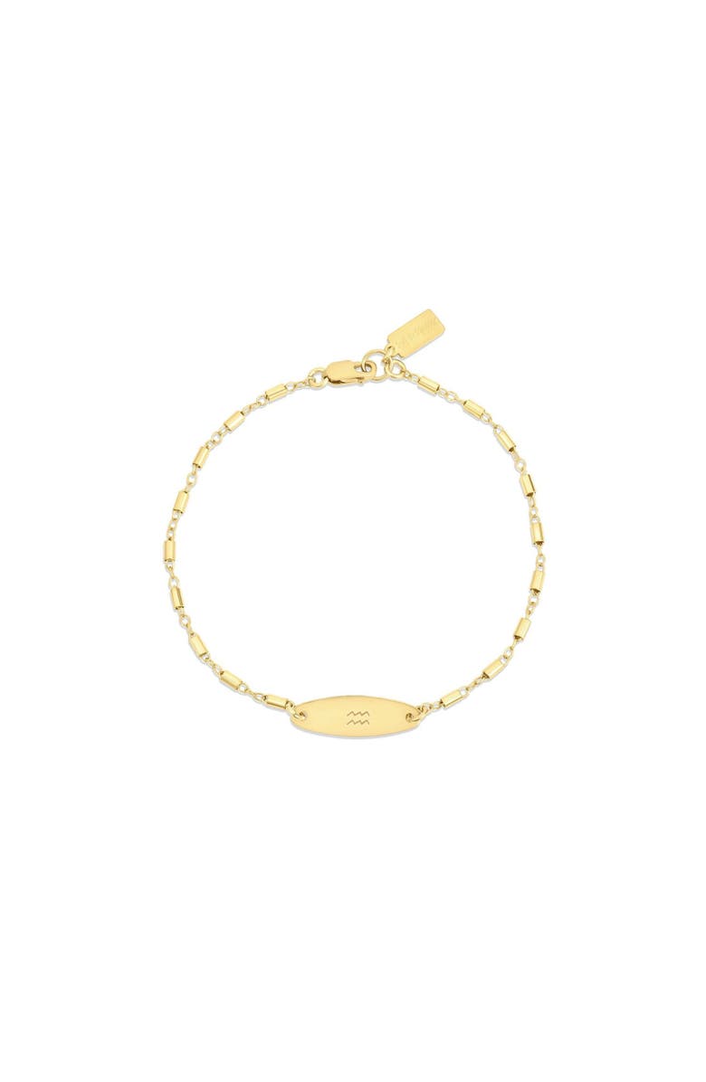 Set & Stones Zodiac Sign Bracelet, Main, color, Gold / Aquarius