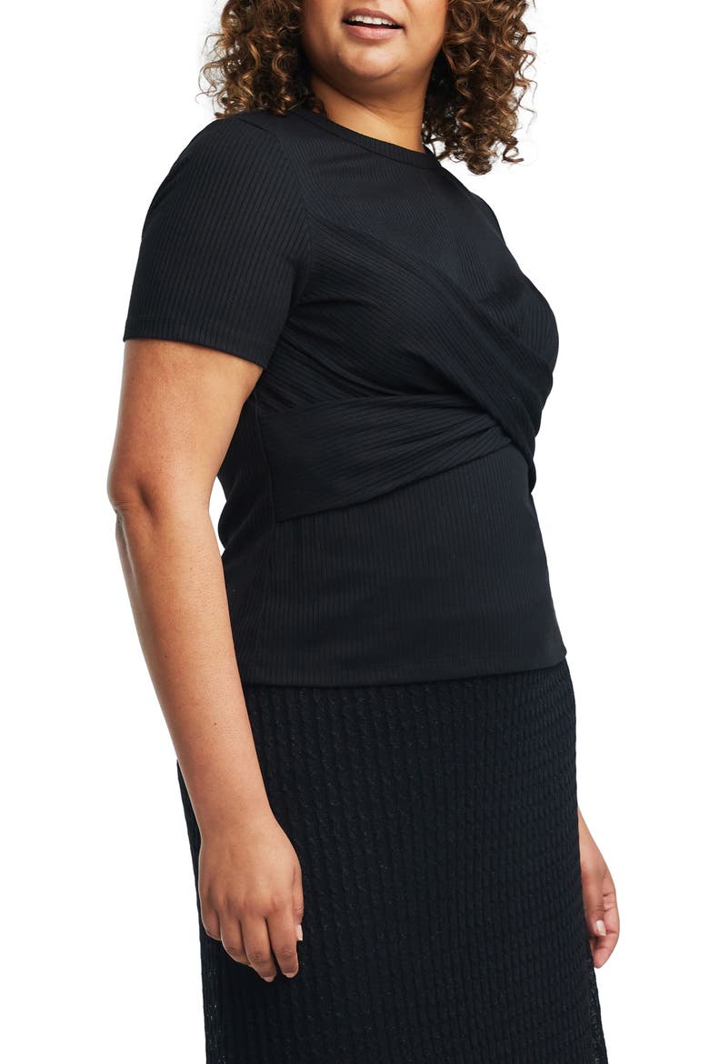 Iris Twist Rib Top, Alternate, color, BLACK