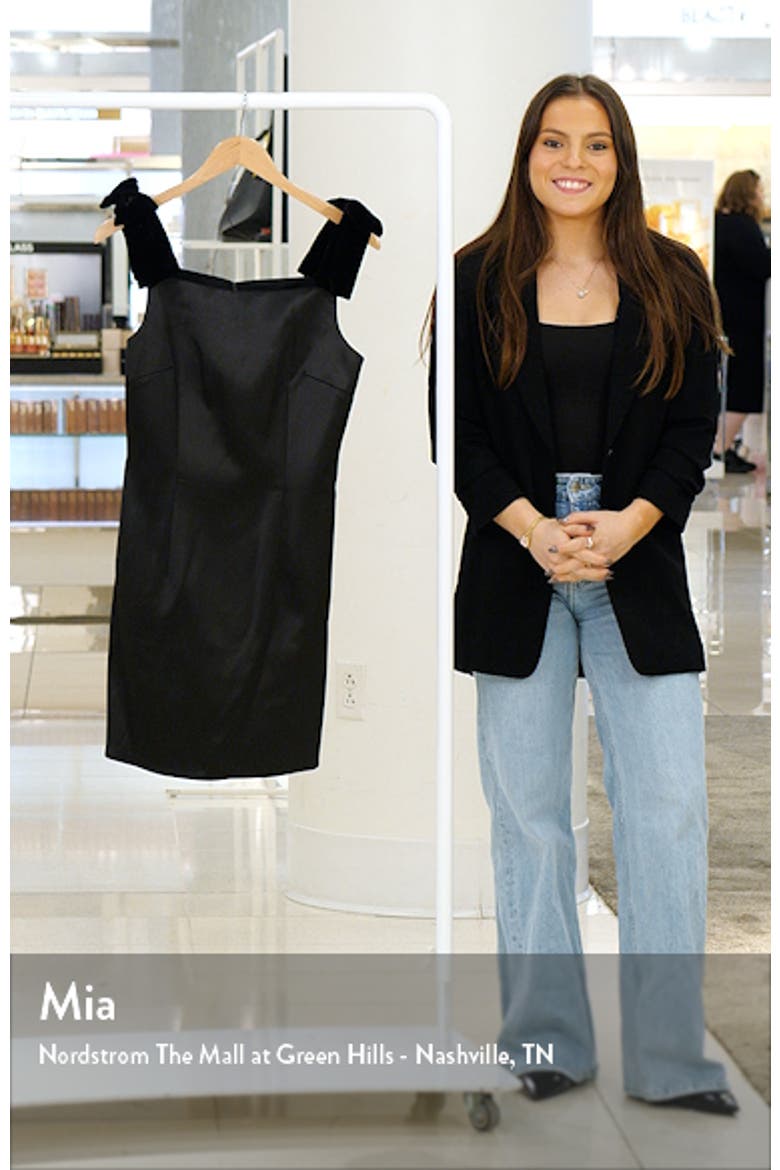 Carey Bow Shoulder Satin Minidress video