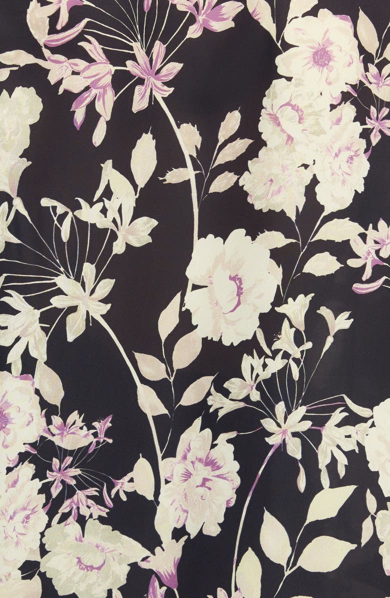 FLYING TOMATO Neck Tie Long Sleeve Woven Top, Alternate, color, Black