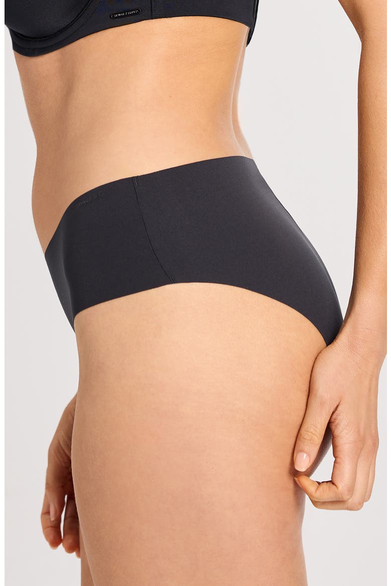 Microfiber No-Show Hipster Briefs, Alternate, color, BLACK CAVIAR