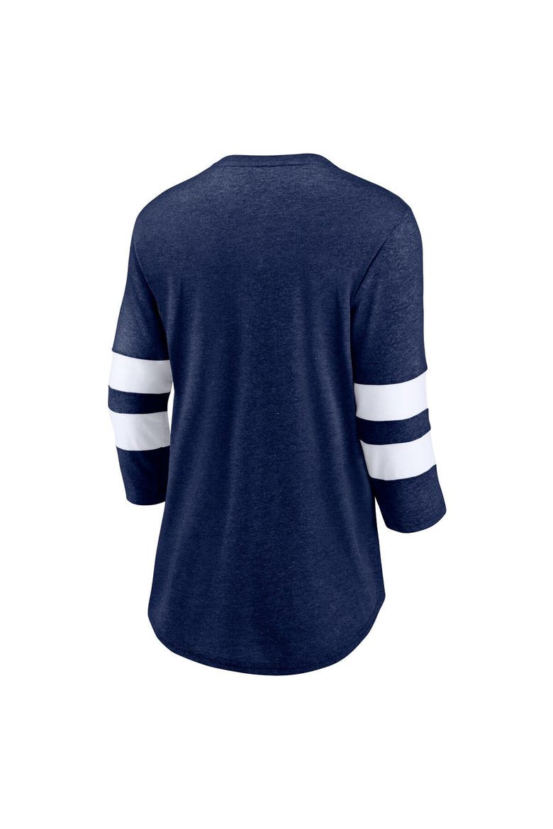 Women's Fanatics Branded Heather Navy Colorado Avalanche Special Edition 2.0 Barn Burner 3/4 Sleeve T-Shirt, Alternate, color, Heather Navy