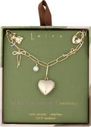 Leith Heart & Bow Charm Necklace