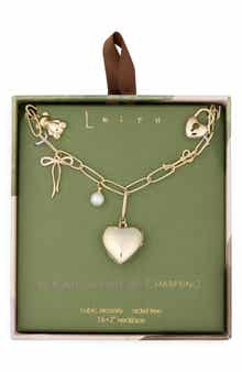 Leith Heart & Bow Charm Necklace