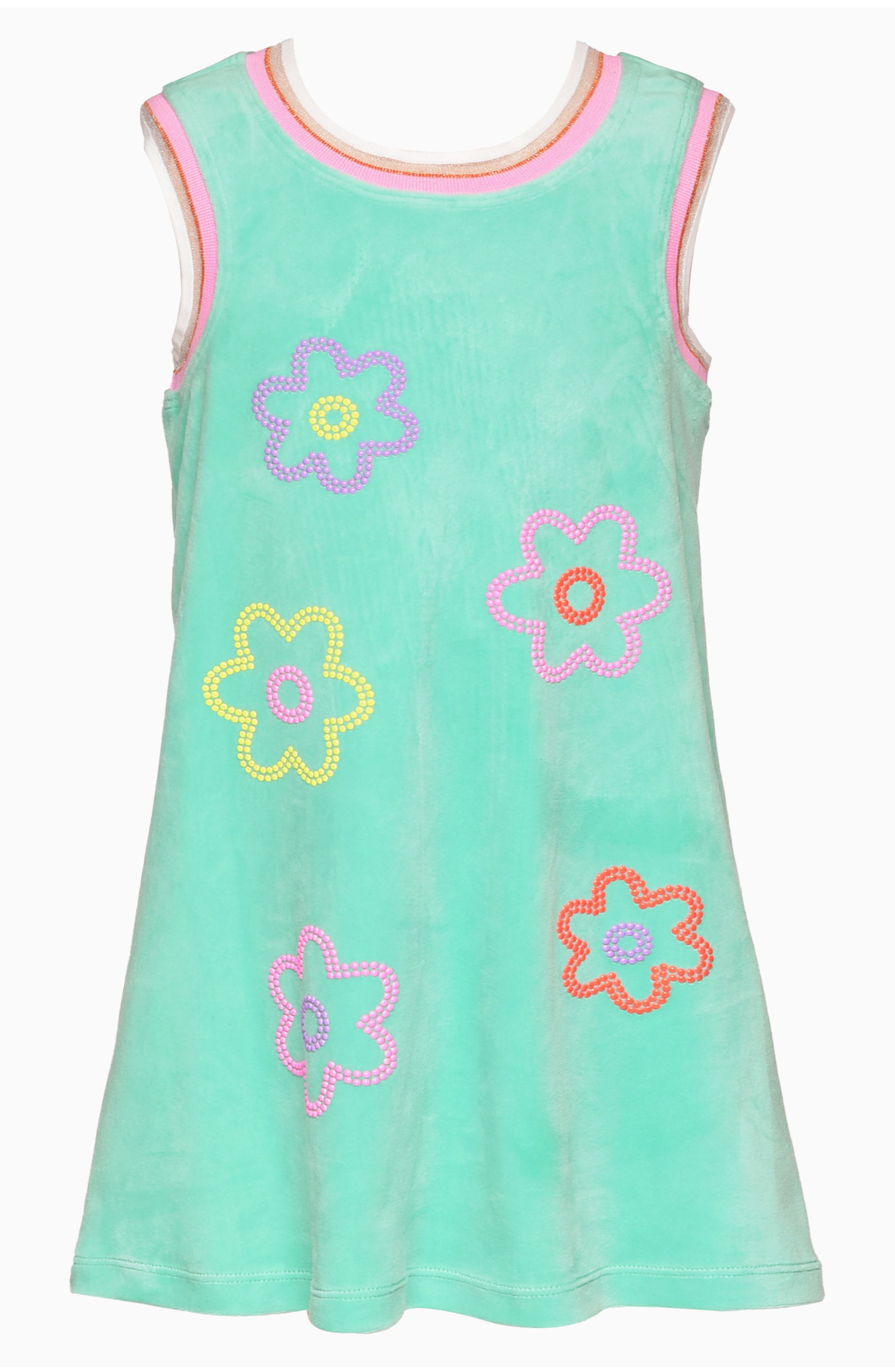 Kids' Flower Velour Dress