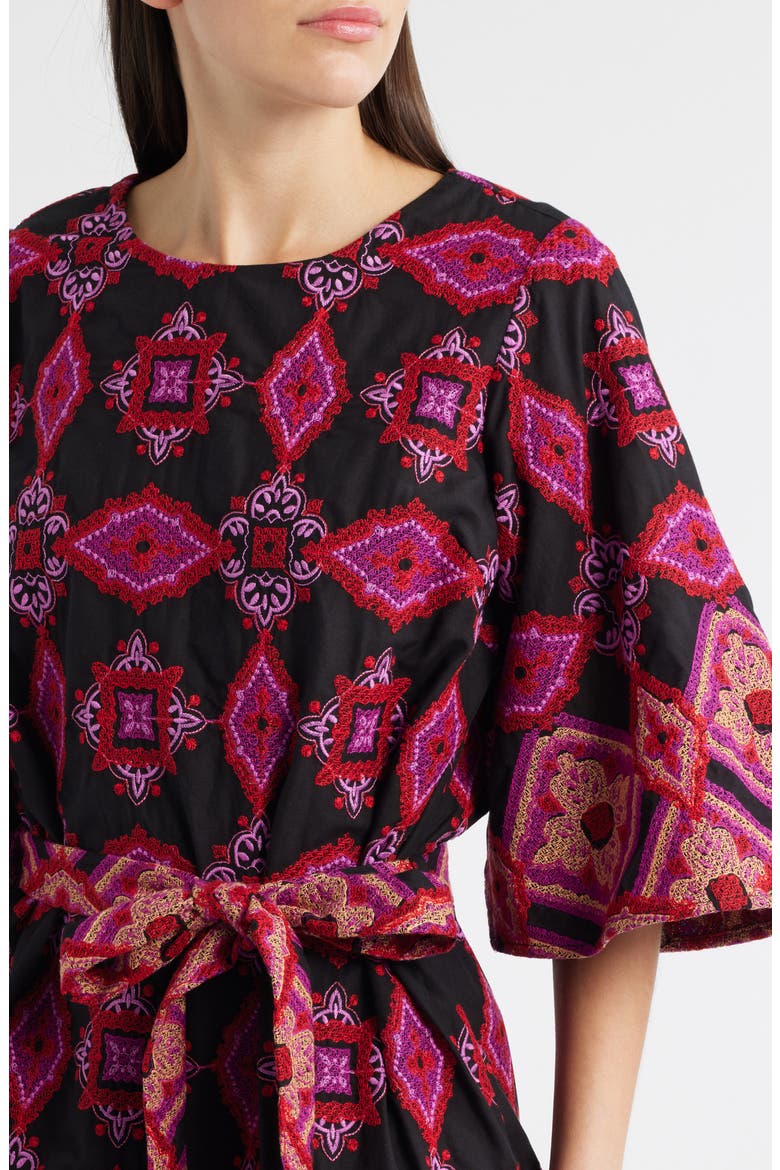 Daelyn Paisley Shift Minidress, Alternate, color, MAGENTA MULTI