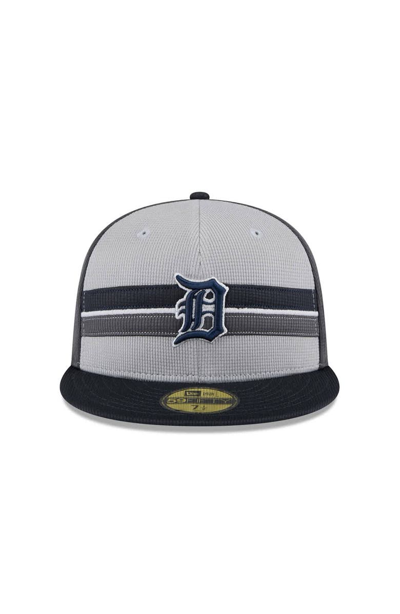 New Era Men's New Era Gray/Navy Detroit Tigers 2025 Batting Practice 59FIFTY Fitted Hat, Alternate, color, Gray