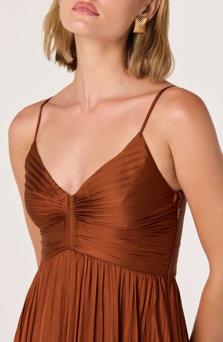 ASTR the Label Maeve Midi Dress, Alternate, color, Brown