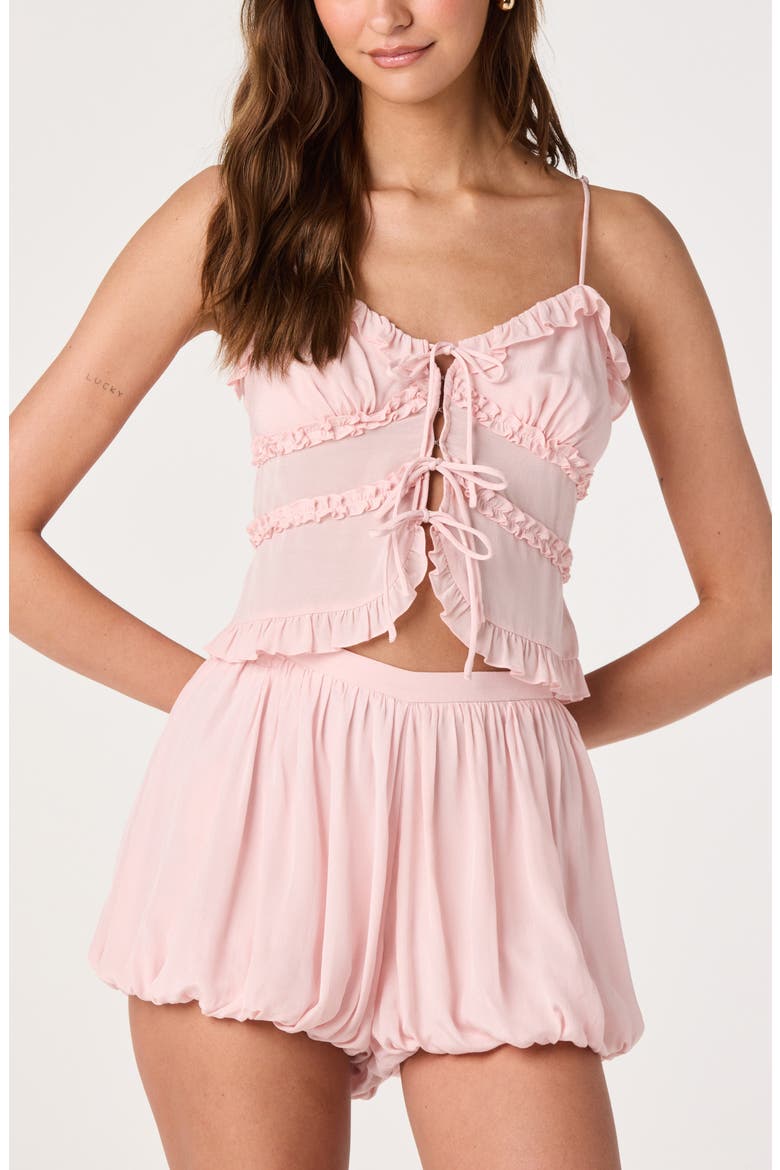 Kailey Pleated Bubble Shorts, Alternate, color, BLUSH
