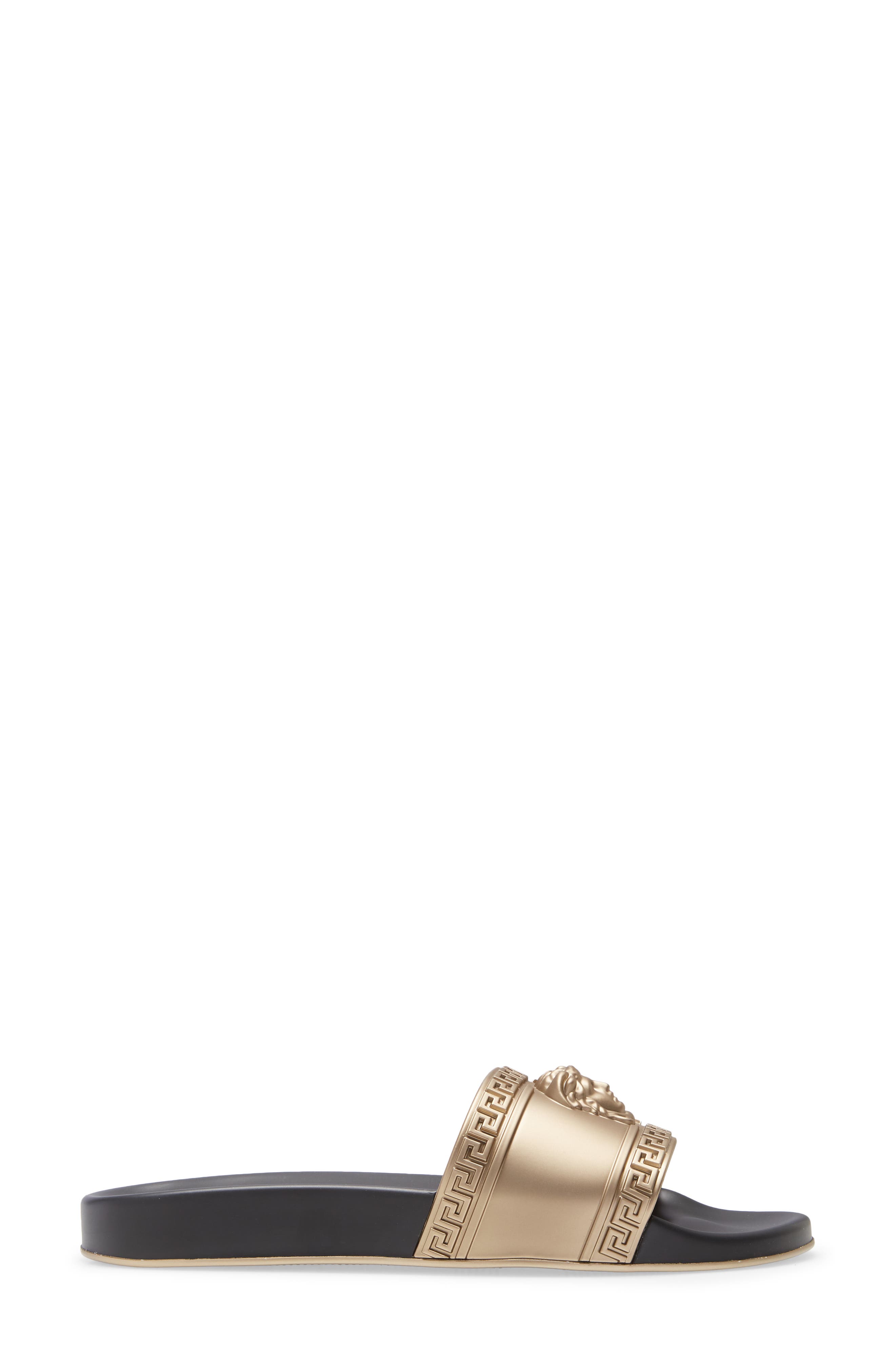 Versace Palazzo Medusa Slide Sandal, Alternate, color, 