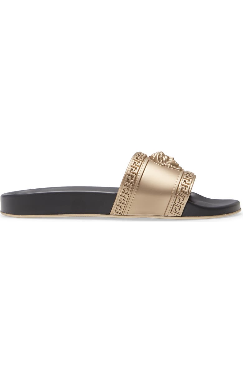 Versace Palazzo Medusa Slide Sandal, Alternate, color,