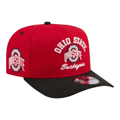 Men's New Era  Scarlet/Black Ohio State Buckeyes Two-Tone Arched 9FIFTY Snapback Hat