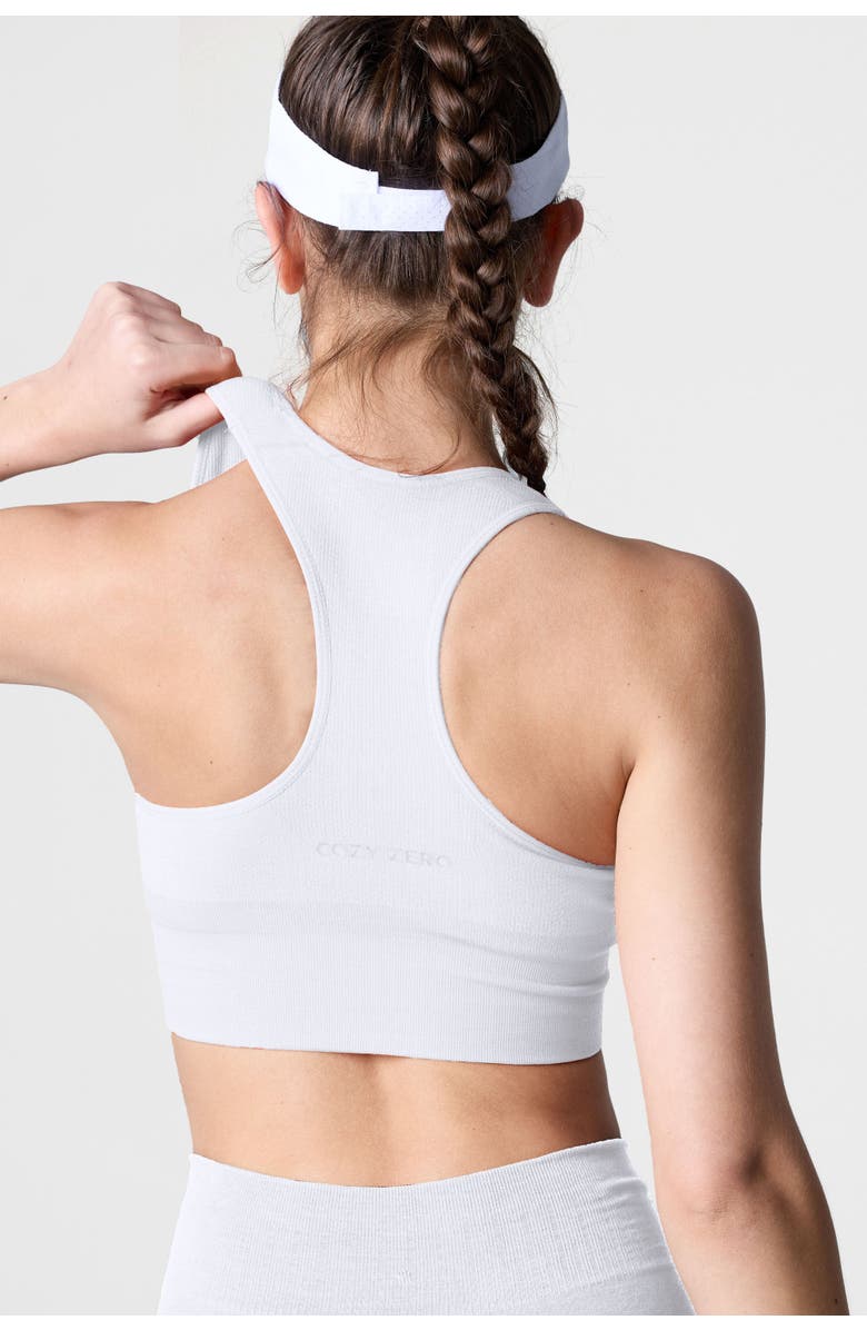 COZY ZERO Women's Tech Merino Mid-Support Sports Bra, Alternate, color, White