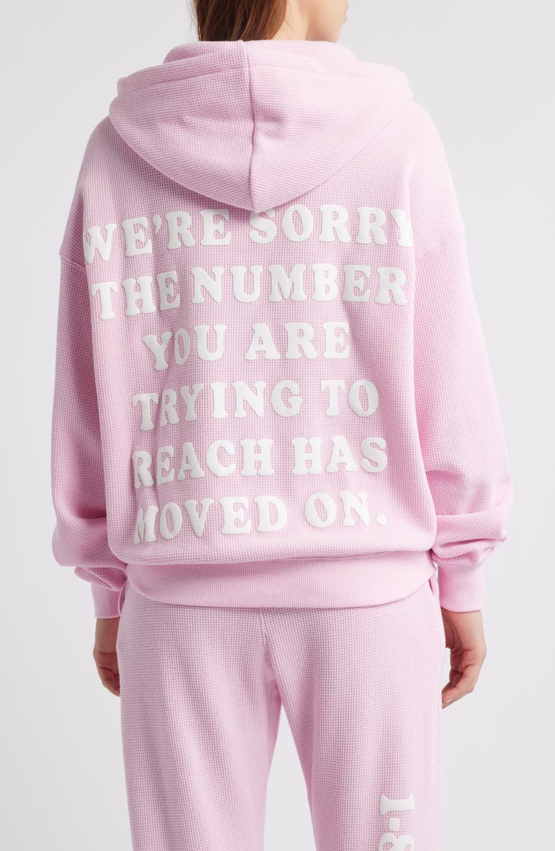 BOYS LIE 1-800 Revamped Waffle Knit Graphic Hoodie, Alternate, color, 