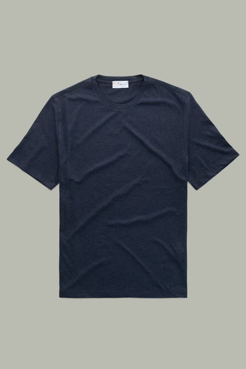 Short Sleeve Crew Cotton Cashmere Jersey Tee
