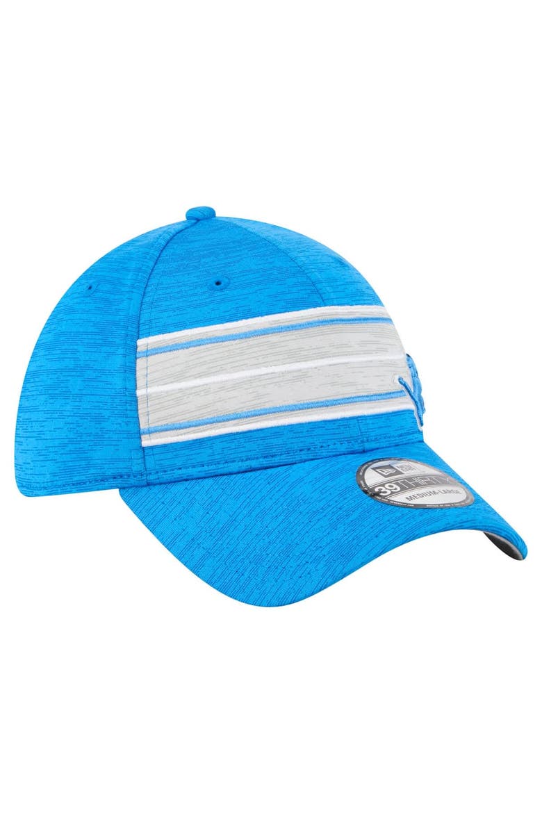 Men's New Era  Blue Detroit Lions Stripes 39THIRTY Flex Hat, Alternate, color, Blue
