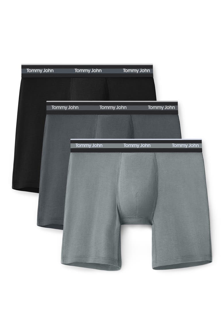 3-Pack Comfort Micro 6-Inch Boxer Briefs, Main, color, BLACK, TURBULENCE, MONUMENT