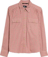Moncler Grenoble Gingham Cotton Snap-Up Shirt