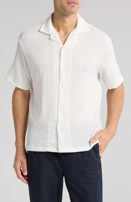 DENIM AND FLOWER Textured Short Sleeve Shirt