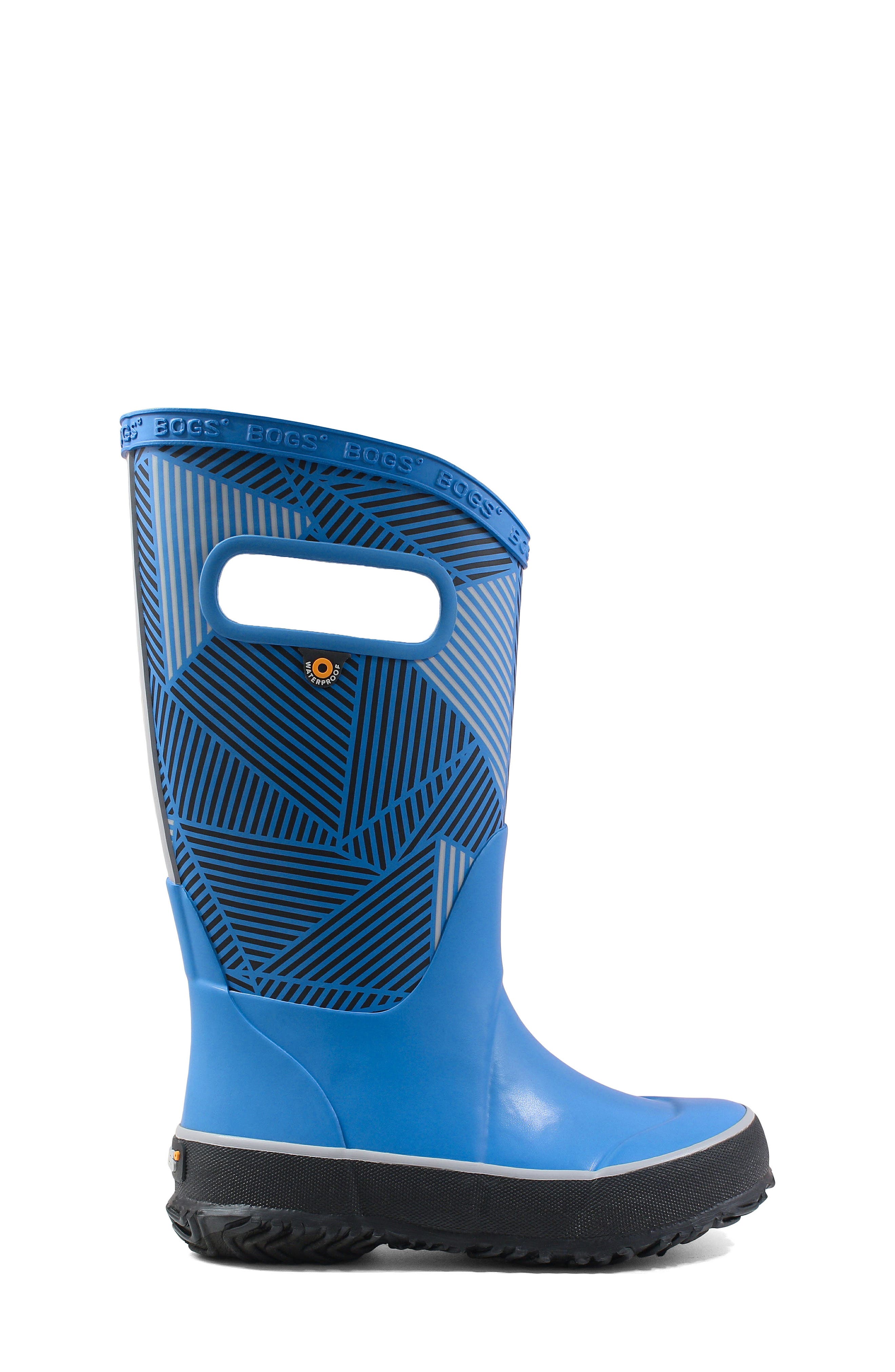 Big Geo Rubber Rain Boot, Alternate, color, ROYAL MULTI