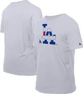 New Era Men's New Era White Los Angeles Dodgers Cuban Flag Logo T-Shirt