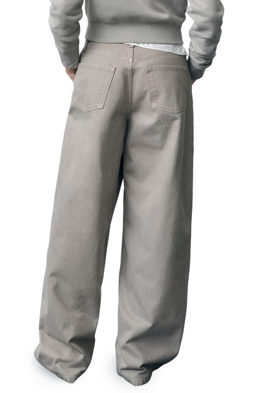 Mango Hunter Wide Leg Jeans In Grey