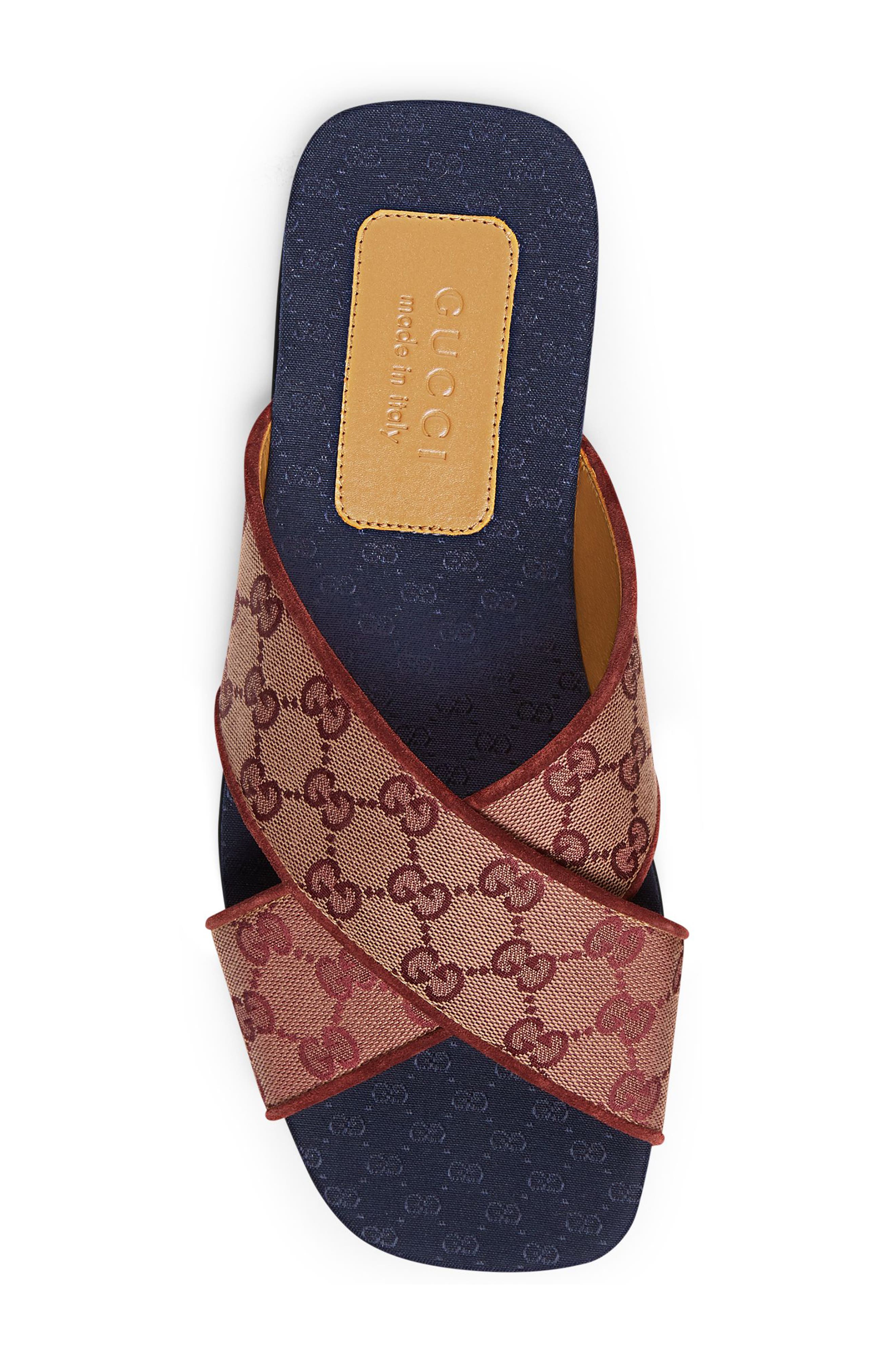 Gucci GG Canvas Slide Sandal, Alternate, color, 