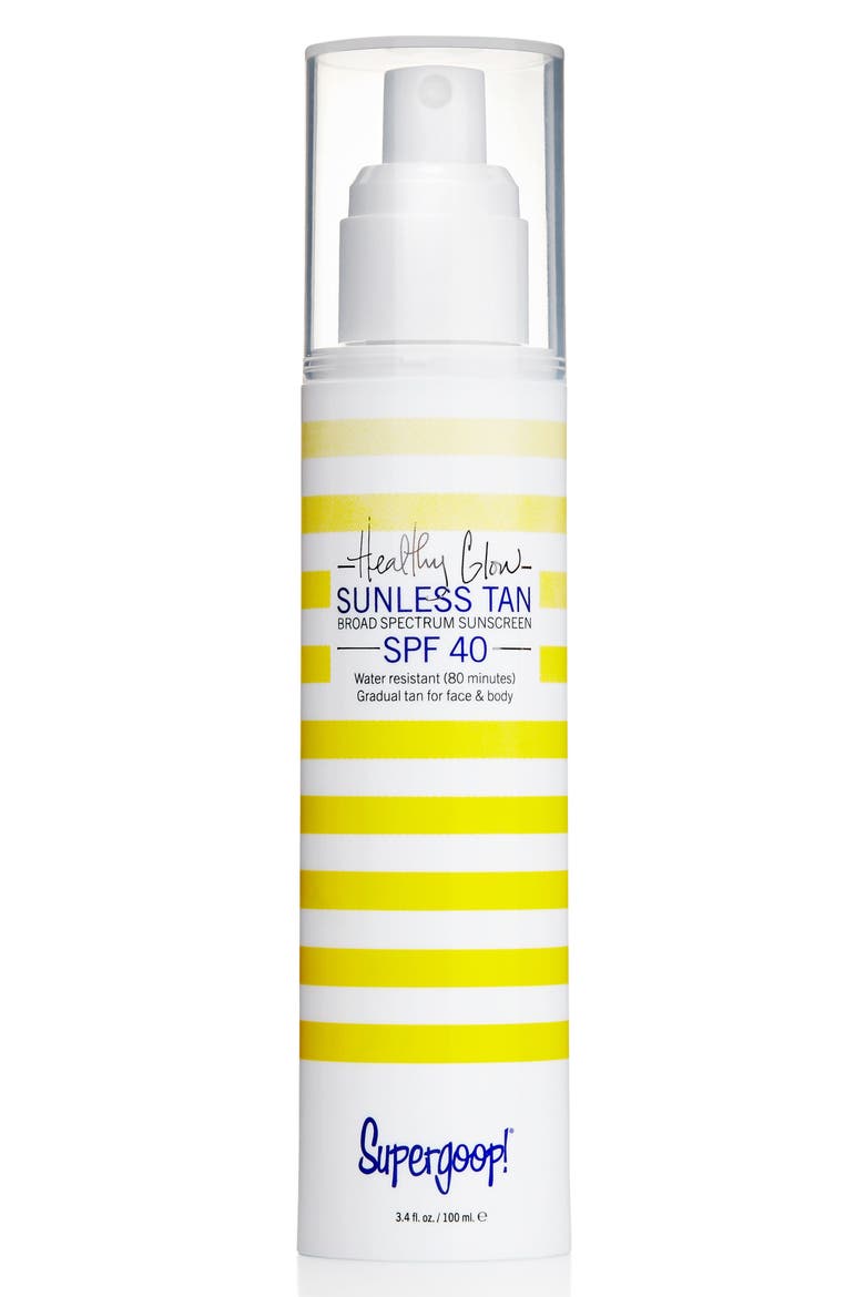 Supergoop! Healthy Glow Sunless Tan SPF 40, Main, color, WHITE
