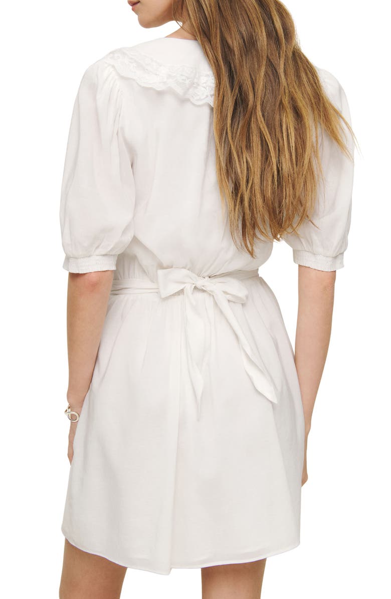 Reformation Kairos Lace Trim Dress, Alternate, color, 