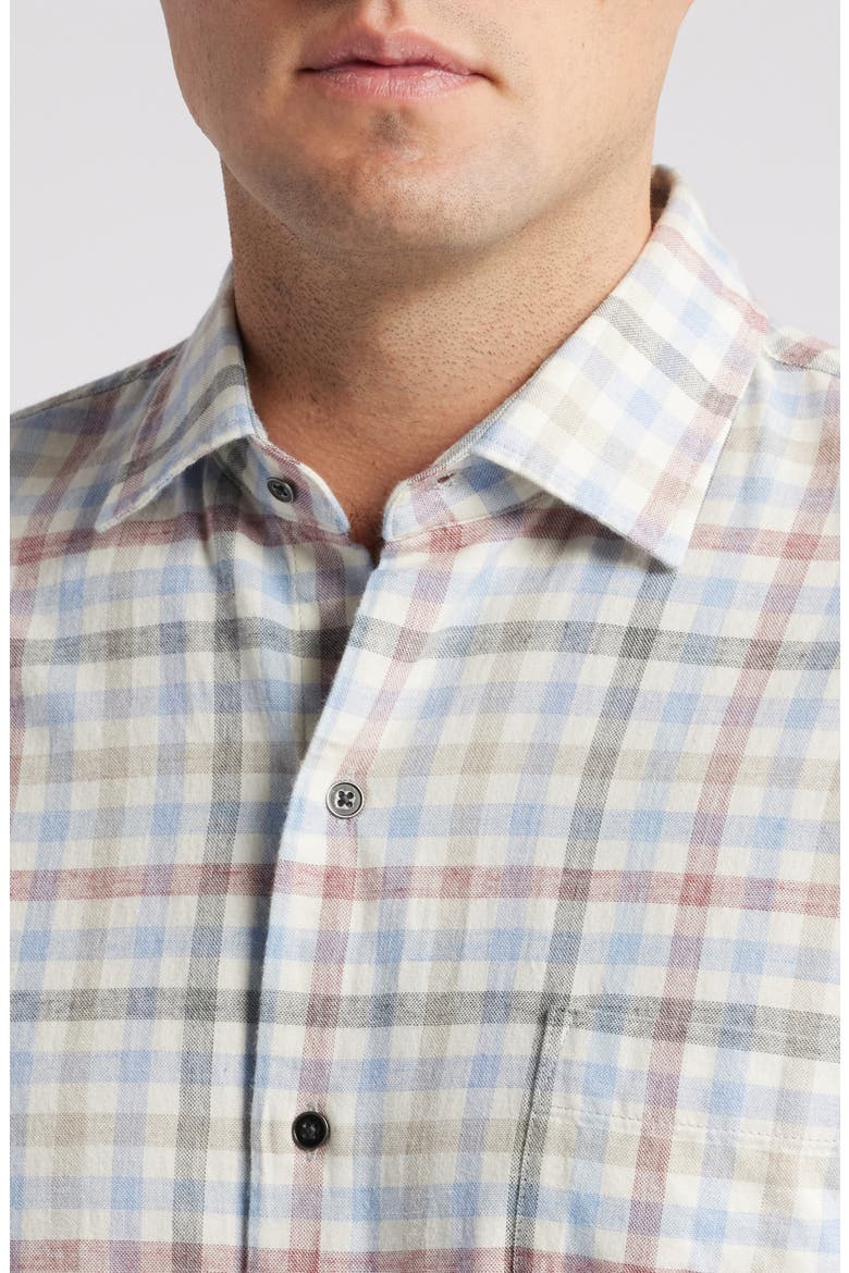 White Rock Plaid Button-Up Shirt, Alternate, color, WINTER IVORY
