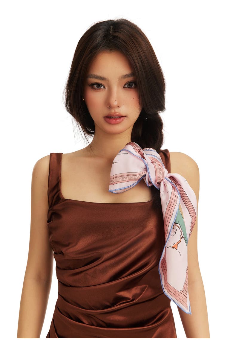 Rome Silk Square Scarf 26, Alternate, color, Roman Blush