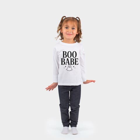 Boo Babe Ghost Toddler Long Sleeve Graphic Tee