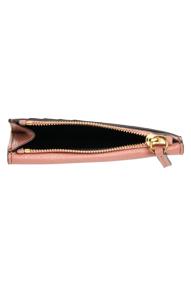 Small Leather Envelope Wallet, Alternate, color, NOUGAT