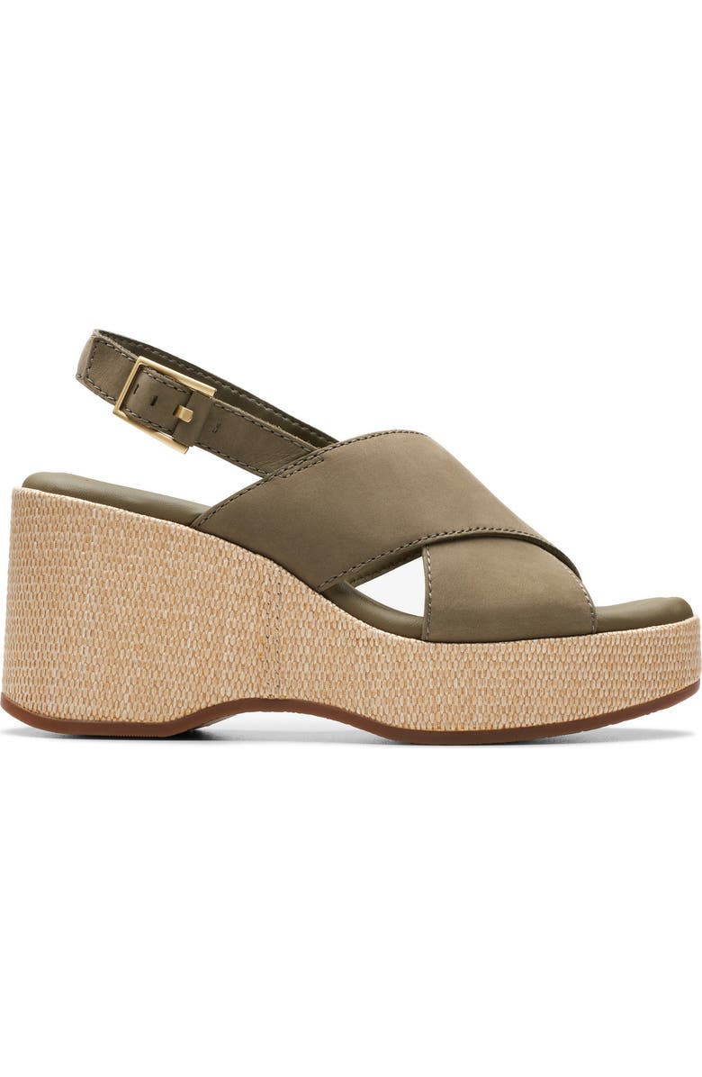 Clarks<sup>®</sup> Manon Wish Wedge Slingback Sandal, Alternate, color,