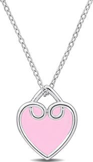 DELMAR Enamel Heart Pendant Necklace