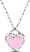 DELMAR Enamel Heart Pendant Necklace