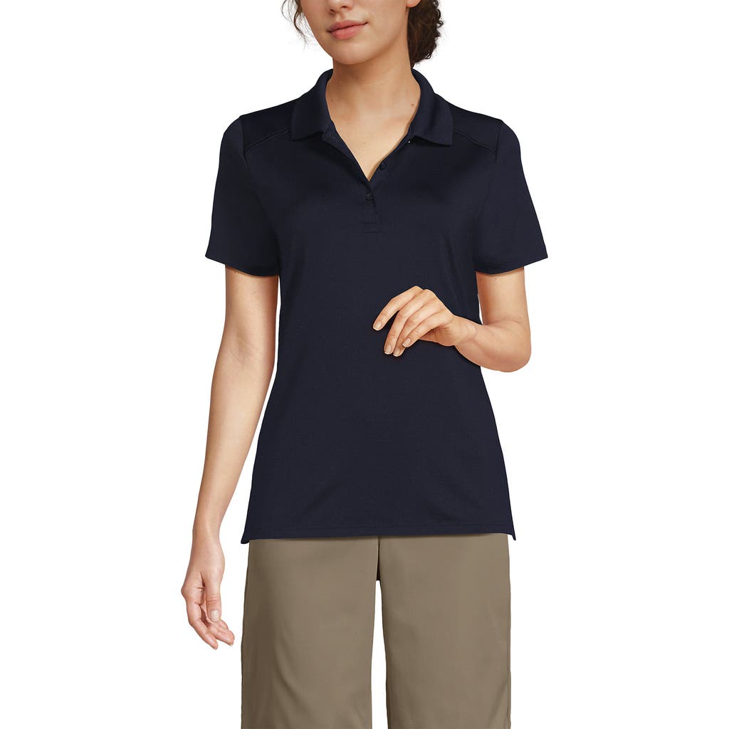 Lands' End School Uniform Short Sleeve Feminine Fit Rapid Dry Polo Shirt