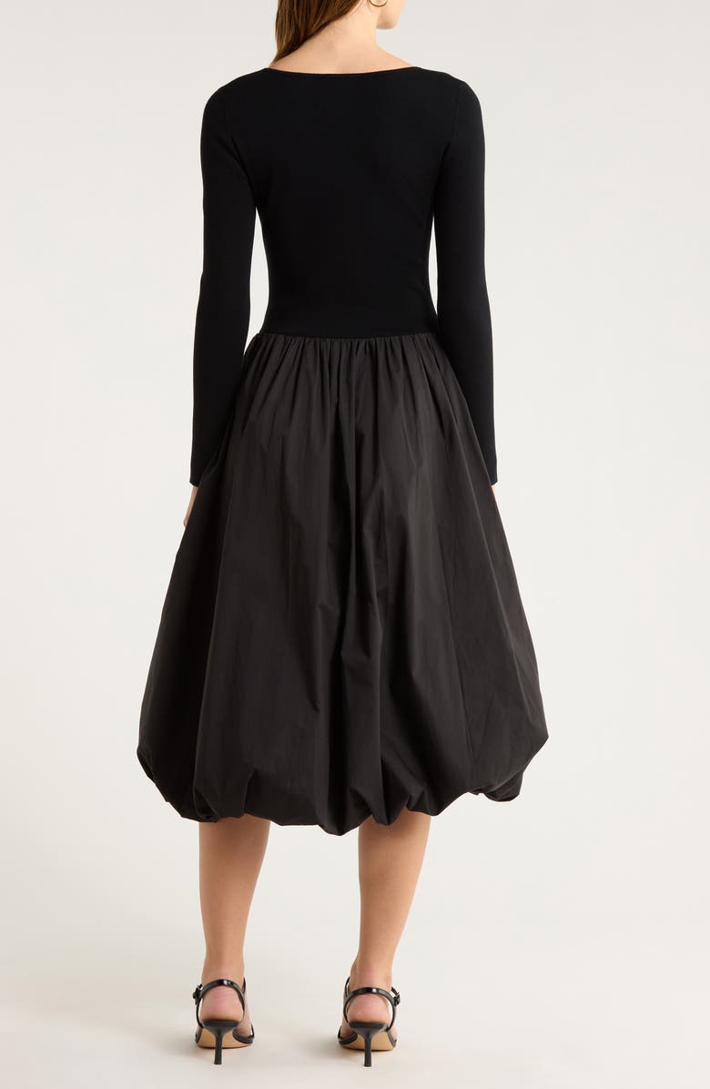 Rails Romana Bubble Hem Cocktail Dress, Alternate, color, Black