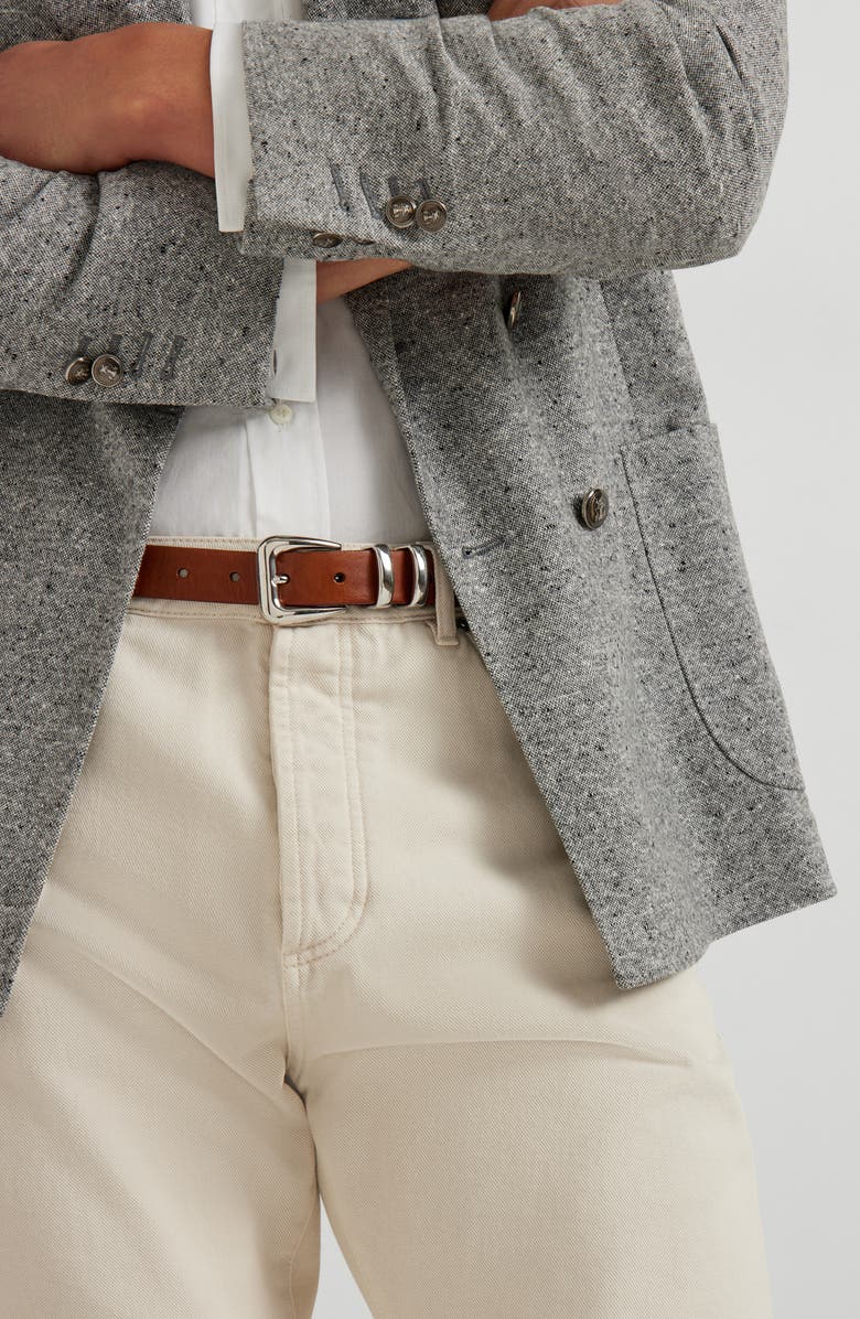 Brunello Cucinelli Leisure fit five-pocket trousers, Alternate, color, Panama