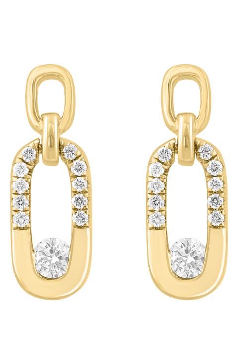 Diamond Pavé Drop Earrings