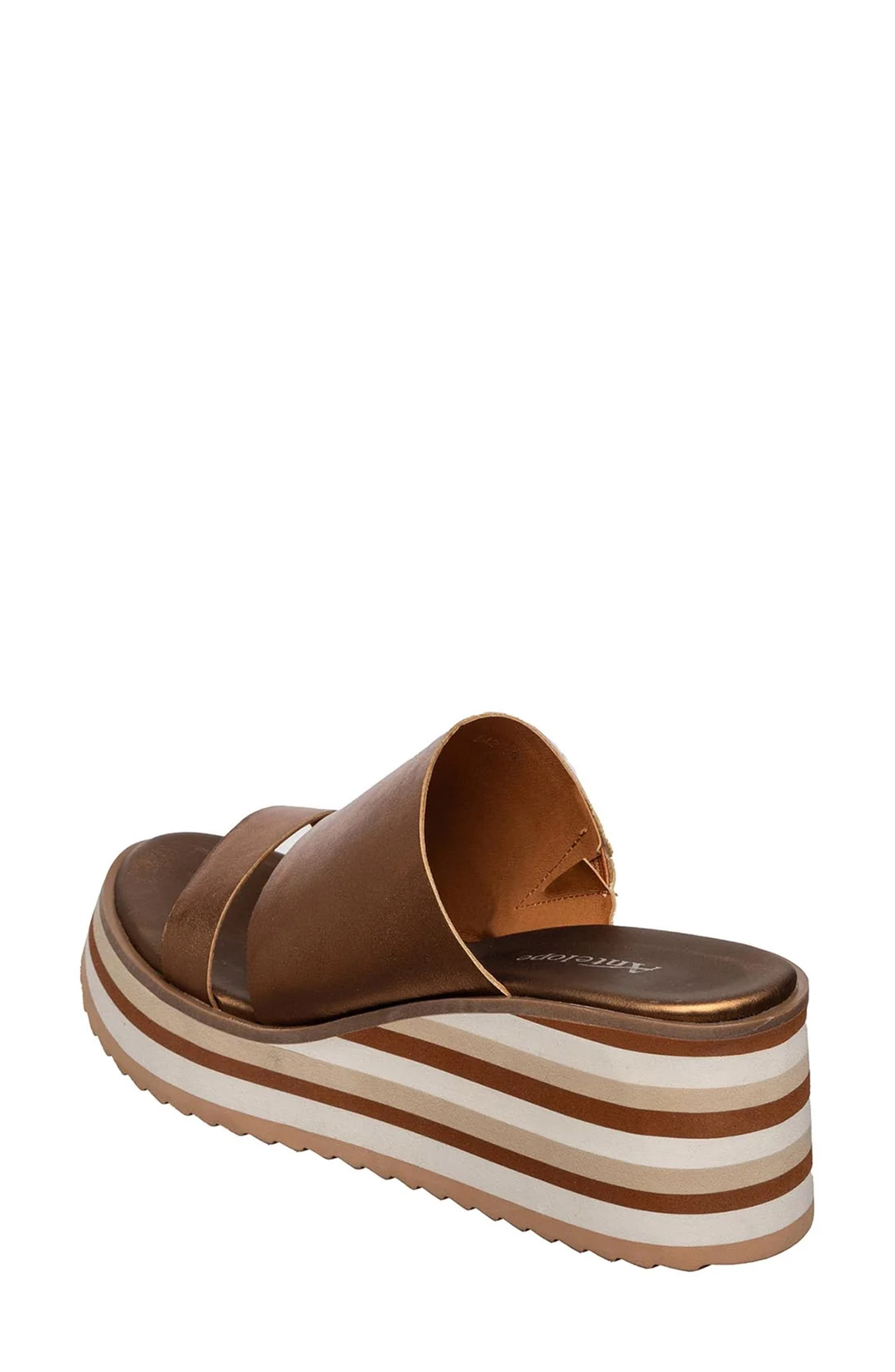 ANTELOPE Parisa Platform Wedge Sandal, Alternate, color, Bronze