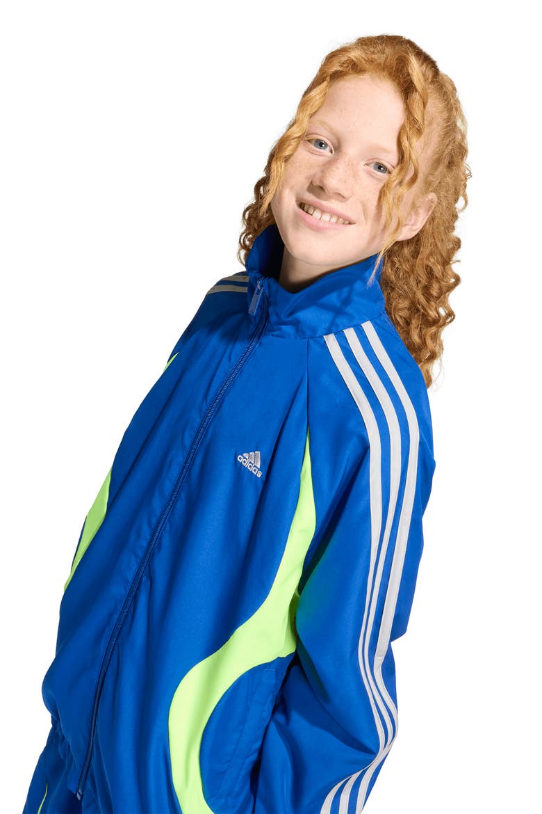 Kids' Teamgeist Loose Fit Track Jacket, Alternate, color, ROYAL/ LUCID LEMON/ GREY