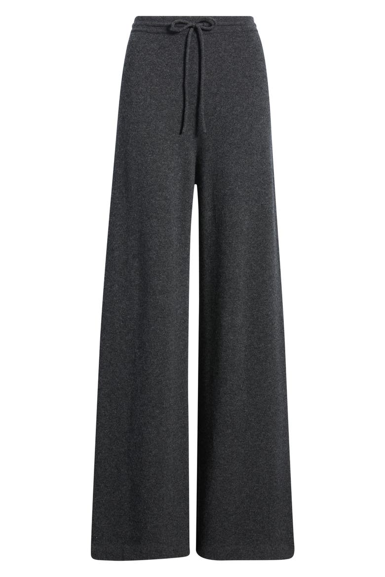 Wide Leg Cashmere Track Pants, Alternate, color, CHARCOAL - A00