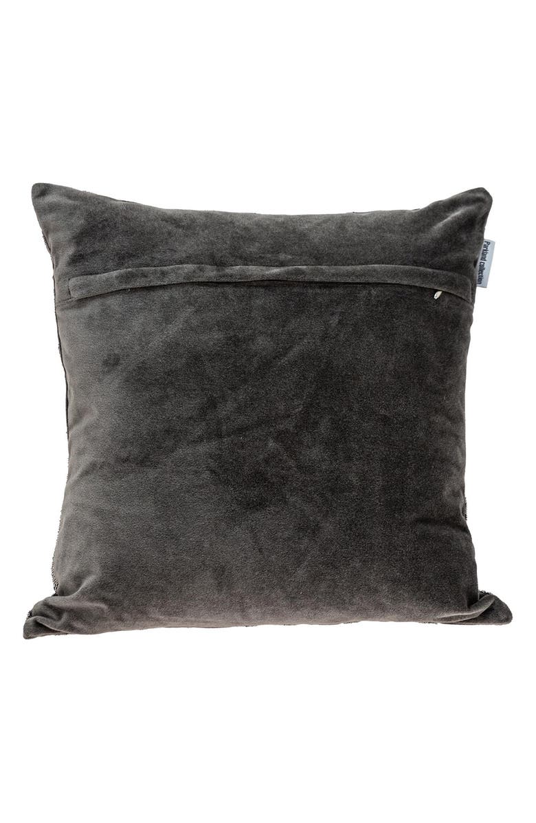 PARKLAND COLLECTION Carmela Beaded Velvet Throw Pillow, Alternate, color, Gray