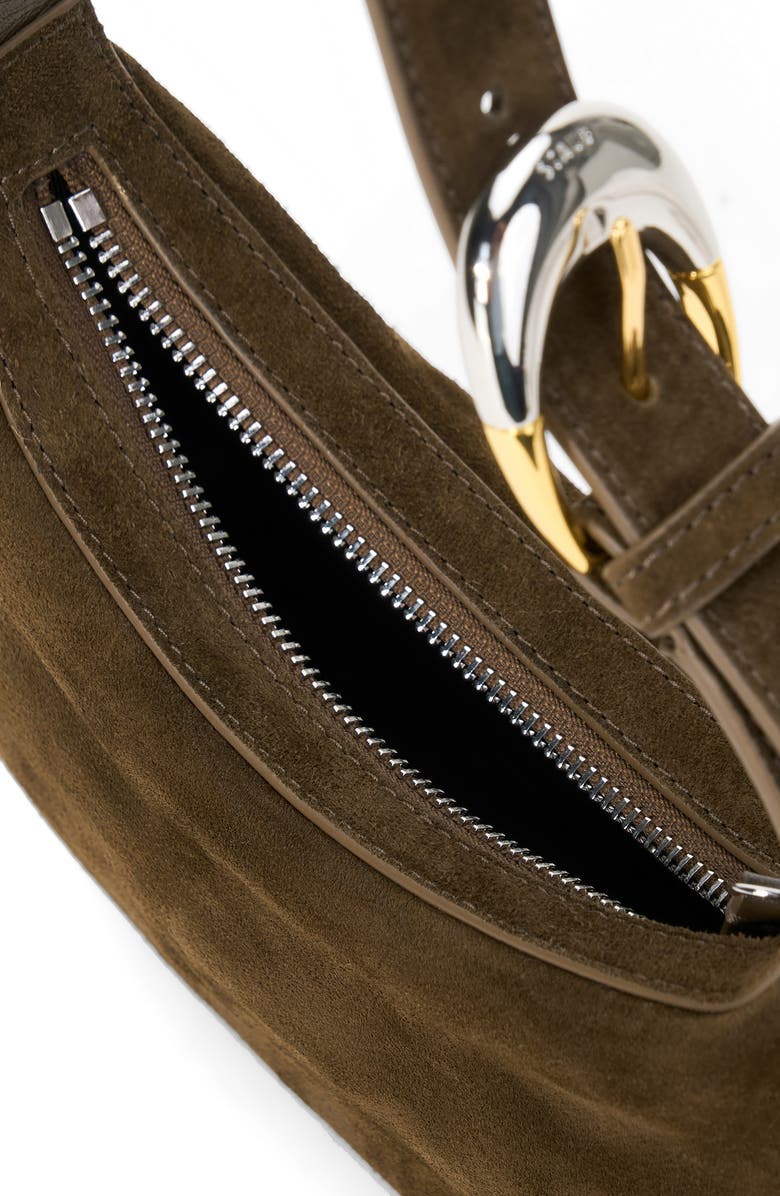 STAUD Ollie Metallic Leather Shoulder Bag, Alternate, color,