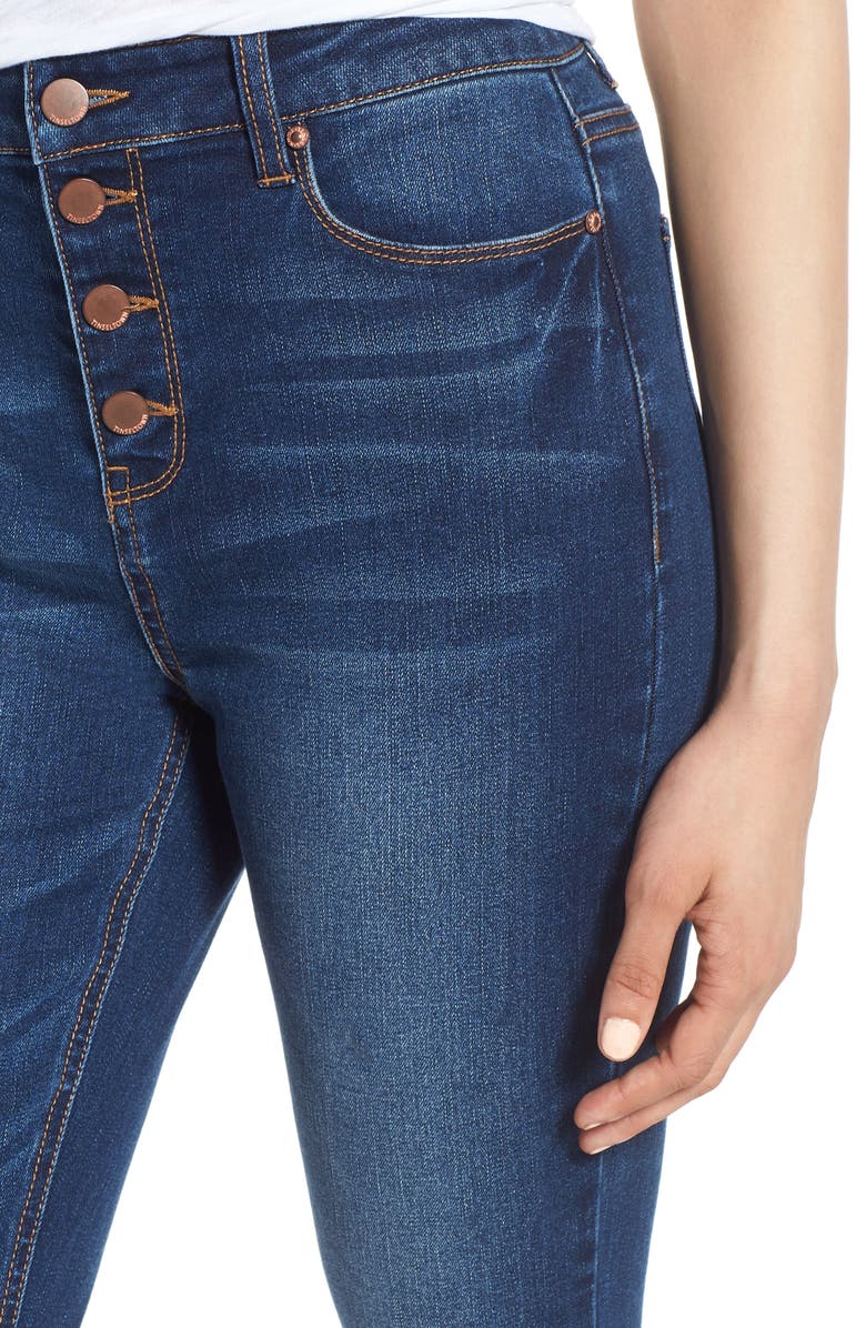 Tinsel Ripped High Waist Ankle Jeggings, Alternate, color,