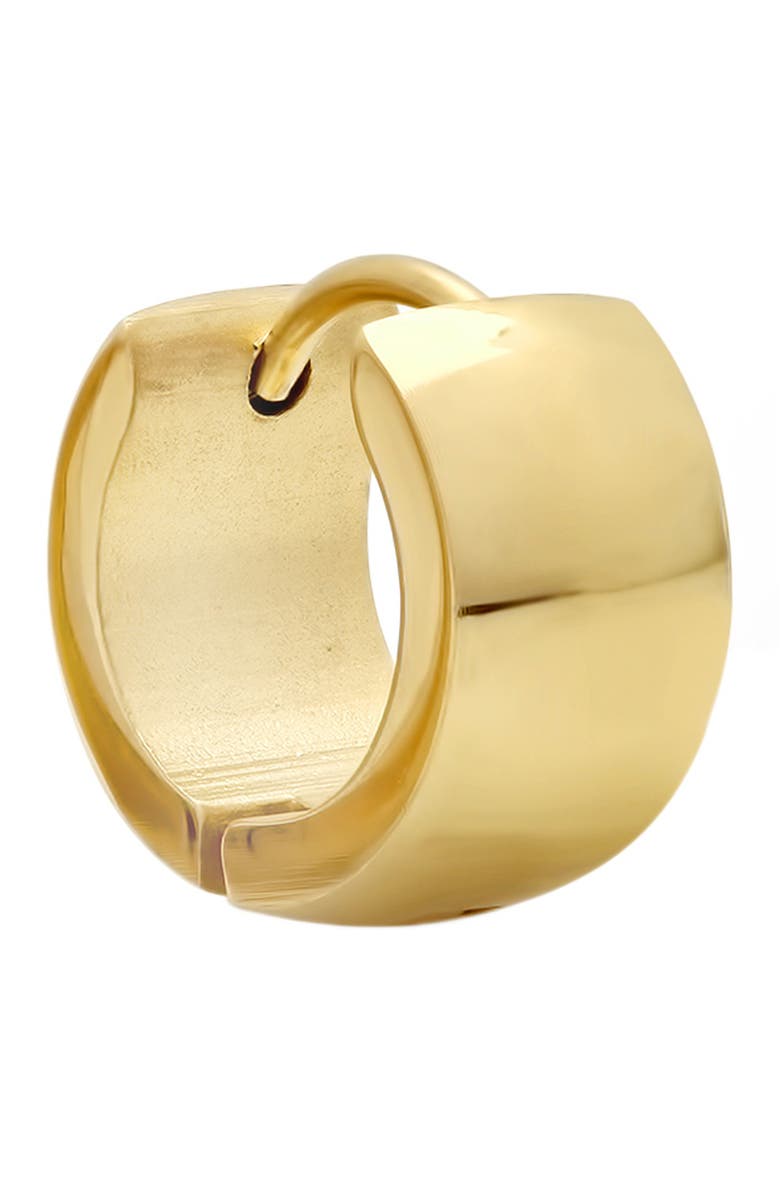 HMY JEWELRY Thick Huggie Hoop Earrings, Alternate, color, Yellow