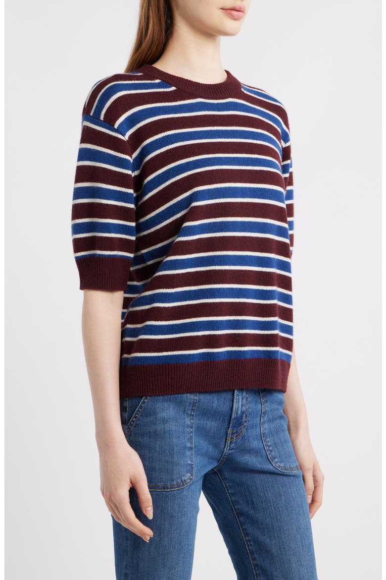 The Easy Wool Blend Crewneck Sweater, Alternate, color, BURGUNDY MULTI