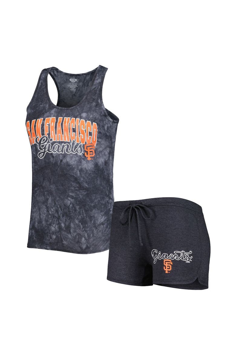 Women's Concepts Sport Charcoal San Francisco Giants Billboard Racerback Tank & Shorts Sleep Set, Main, color, Charcoal