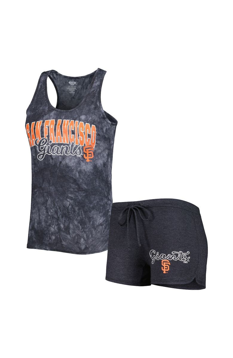 CONCEPTS SPORT Women's Concepts Sport Charcoal San Francisco Giants Billboard Racerback Tank & Shorts Sleep Set, Main, color, Charcoal